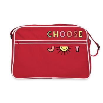 Choisissez la joie - Sac Retro - rouge/blanc - Devant
