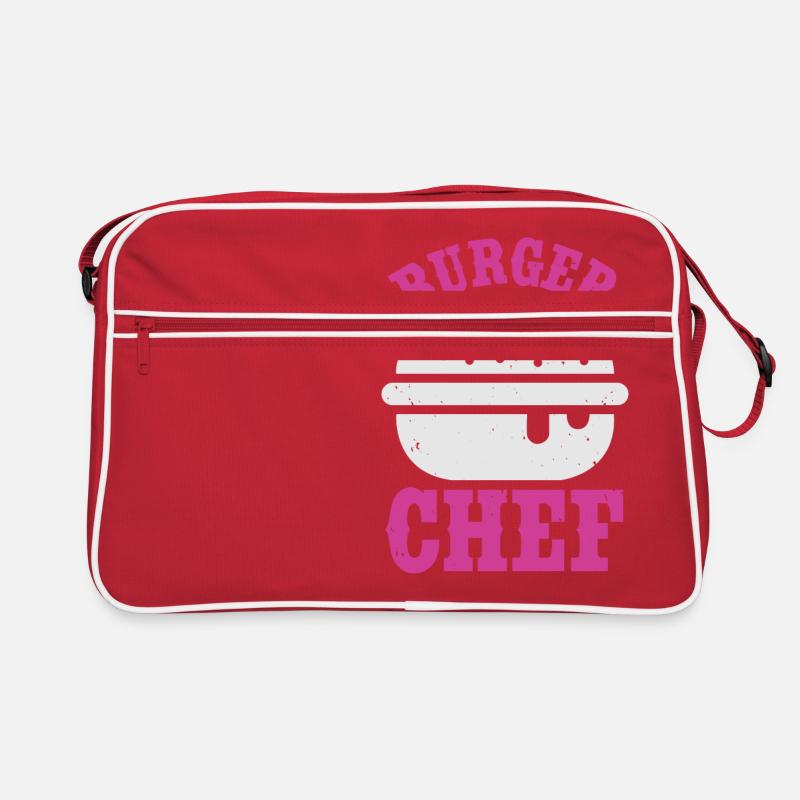 Chef burger - Sac Retro - rouge/blanc