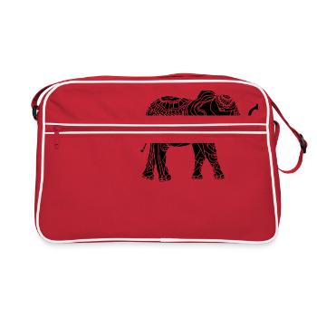 l'éléphant - Sac Retro - rouge/blanc - Devant