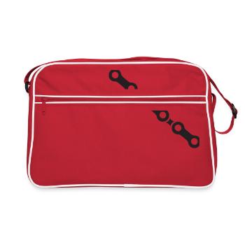 Bicycle chain - Retro Bag - red/white - Front