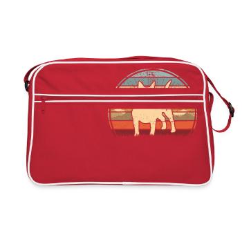 Bullterrier Sunset - Sac Retro - rouge/blanc - Devant