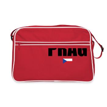 Czech Republic Prague Travel Souvenir Gift Idea - Retro Bag - red/white - Front