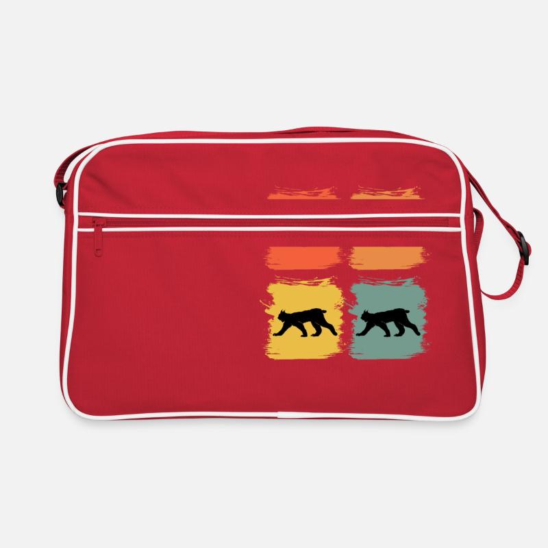 Luchs Wildtier Tier Retro Pop Art Geschenkidee Retro Tasche