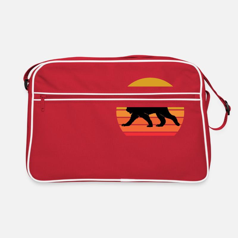 Retro Sonne Luchs Wildtier Tier Geschenkidee Retro Tasche