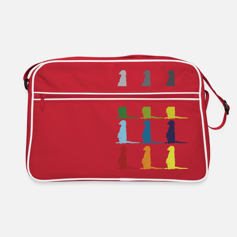 Neon Pop Art Retro Erdmännchen Tier Geschenkidee Retro Tasche