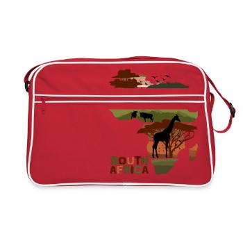 South Africa Sunset - Retro Bag - red/white - Front