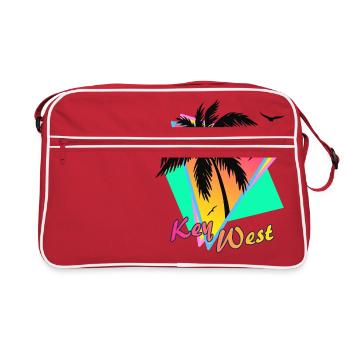 Key West - Retro Tasche - Rot/Weiß - Vorne
