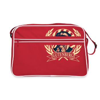 Johannes Gutenberg - Retro Bag - red/white - Front