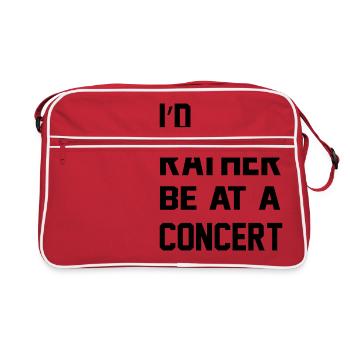 I'd Rather Be At A Concert - Retro Bag - red/white - Front