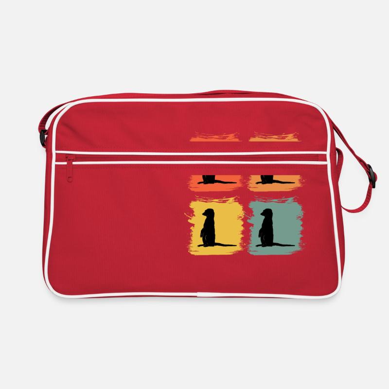 Erdmännchen Tier Retro Pop Art Geschenkidee Retro Tasche