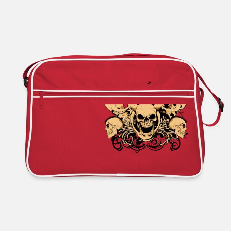 Schädel Punsch Retro Tasche