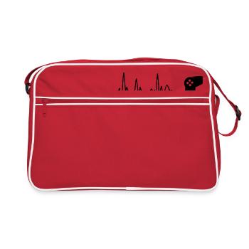 Gaming Gamer - Retro Tasche - Rot/Weiß - Vorne