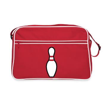 Épingle de bowling - Sac Retro - rouge/blanc - Devant