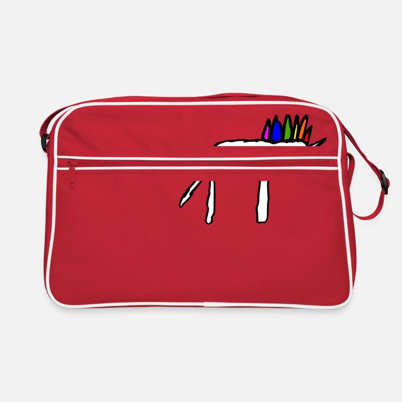Schönes gekritzeltes Einhorn Retro Tasche