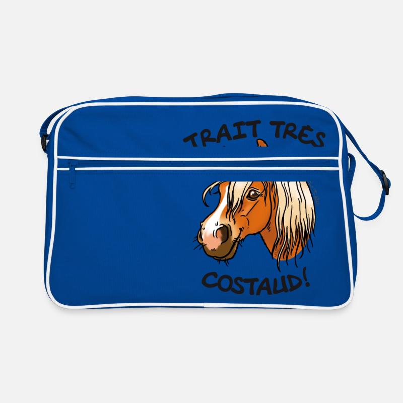 Cheval de trait comtois (texte noir) Sac Retro