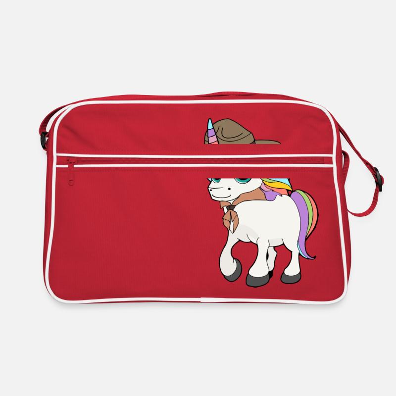 Boy Scout Unicorn Rainbow - Scout Licorne - Sac Retro - rouge/blanc