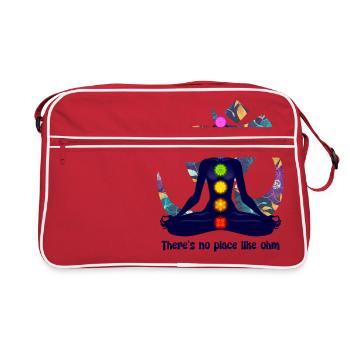 Ohm Yoga - Retro Tasche - Rot/Weiß - Vorne