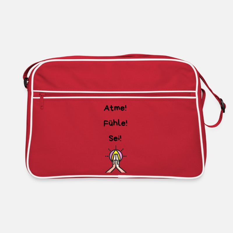 Prayer hands with glowing mandala Retro Bag