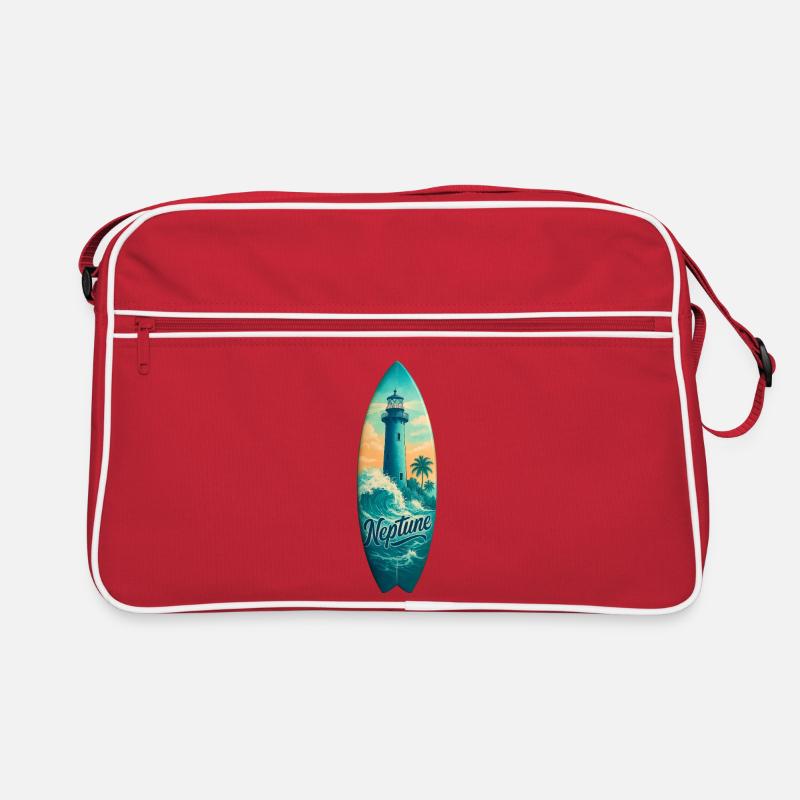Neptune Lighthouse Surfbrett Retro Tasche
