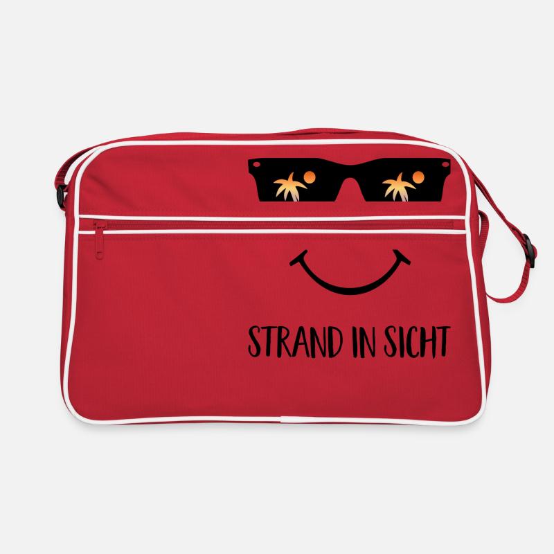 Strand - Retro Tasche - Rot/Weiß