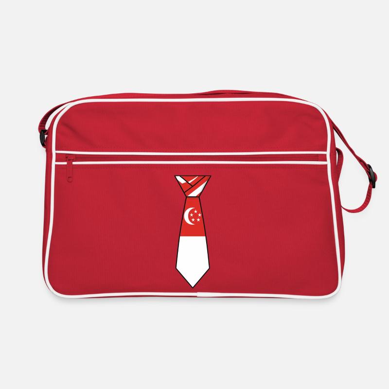 Cravate de Singapour – Conception du drapeau Sac Retro