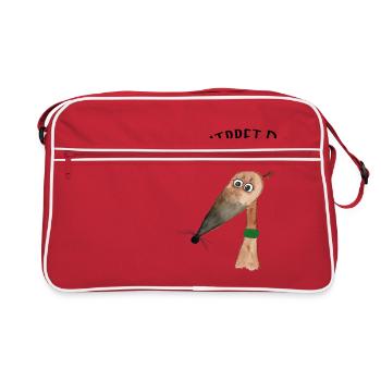 Whippet Papa fauve avec masque - Sac Retro - rouge/blanc - Devant