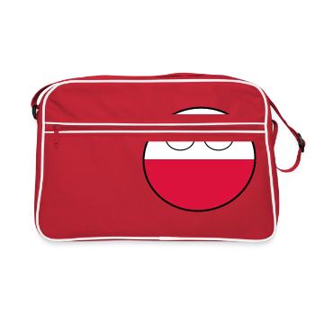 Countryball pays Patrie Pologne - Sac Retro - rouge/blanc - Devant