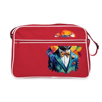 Rat in a suit - Retro Bag - red/white - Front