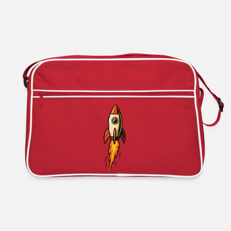 Illustration de fusée Fire Flight Sac Retro