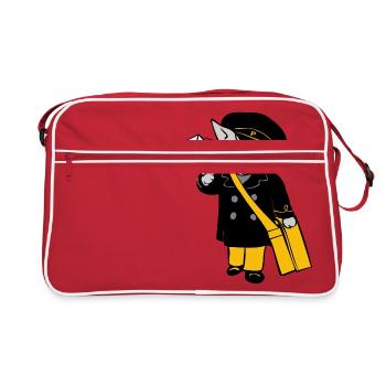 post chat dhl allemand post lettre de chat postmen - Sac Retro - rouge/blanc - Devant