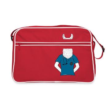 Médecins alpaga-lama - Sac Retro - rouge/blanc - Devant