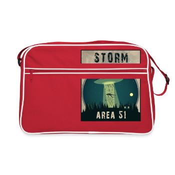 Bereich 51 - Retro Tasche - Rot/Weiß - Vorne