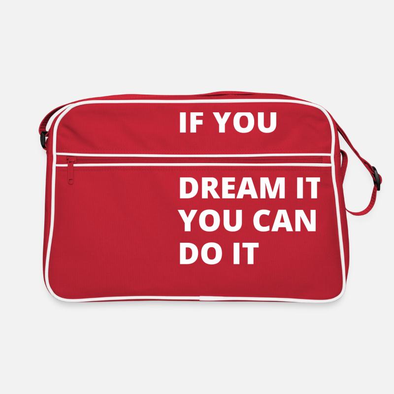 Rêvez-le, faites-le! - Sac Retro - rouge/blanc