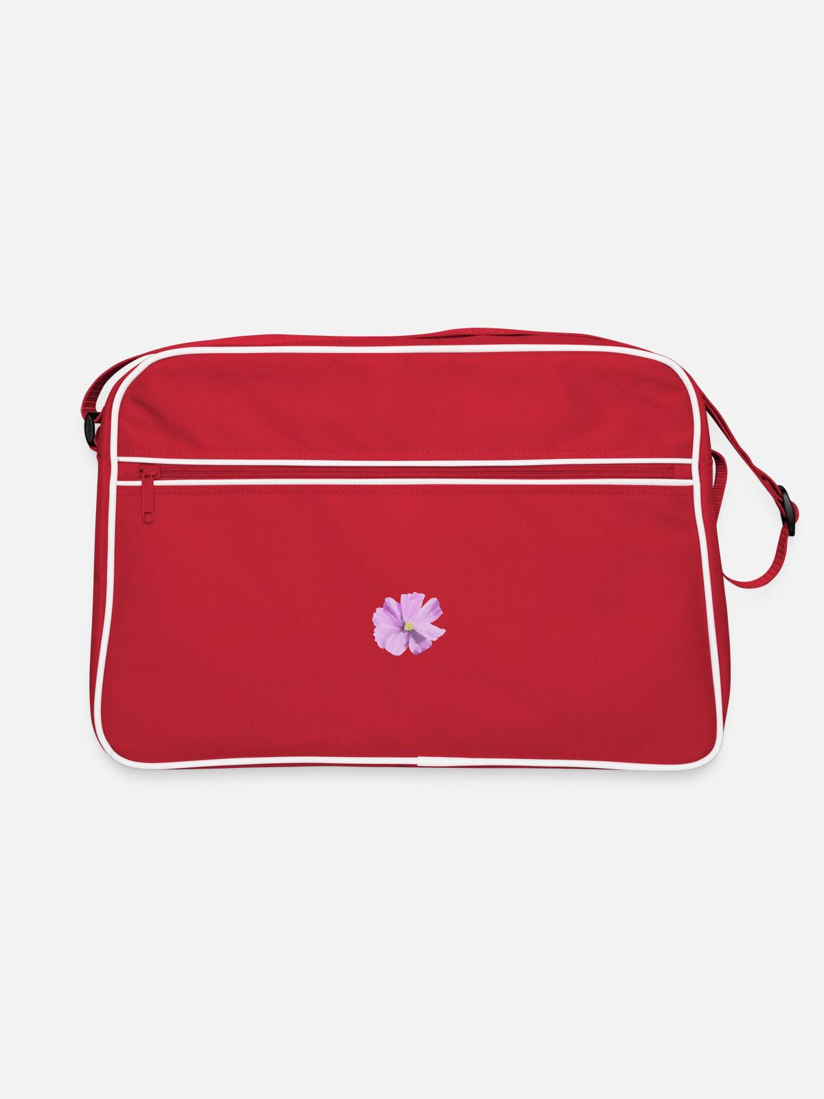 Lilas fleur aquarelle - Sac Retro - rouge/blanc - Devant