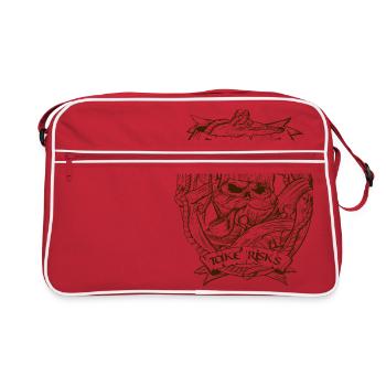 Fisherman scull design - Retro Bag - red/white - Front