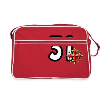 31 haute garonne - Sac Retro - rouge/blanc - Devant