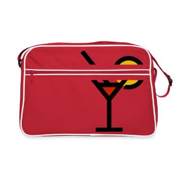 Cosmopolitan Cocktail Drink - Retro Tasche - Rot/Weiß - Vorne
