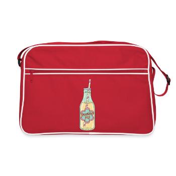 Sunshine Pop Retro Soda Bottle Ästhetik - Retro Tasche - Rot/Weiß - Vorne