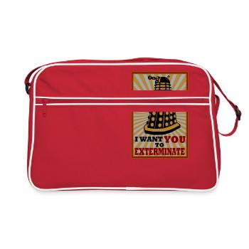 Dalek - Retro Tasche - Rot/Weiß - Vorne