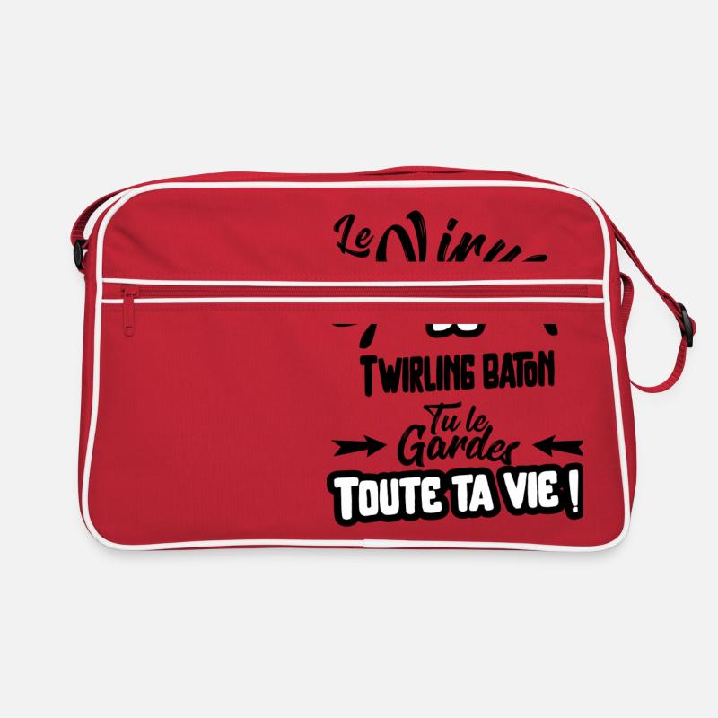 Le virus du Twirling baton cadeau - Sac Retro - rouge/blanc