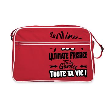 Le virus de l' Ultimate Frisbee cadeau - Sac Retro - rouge/blanc - Devant