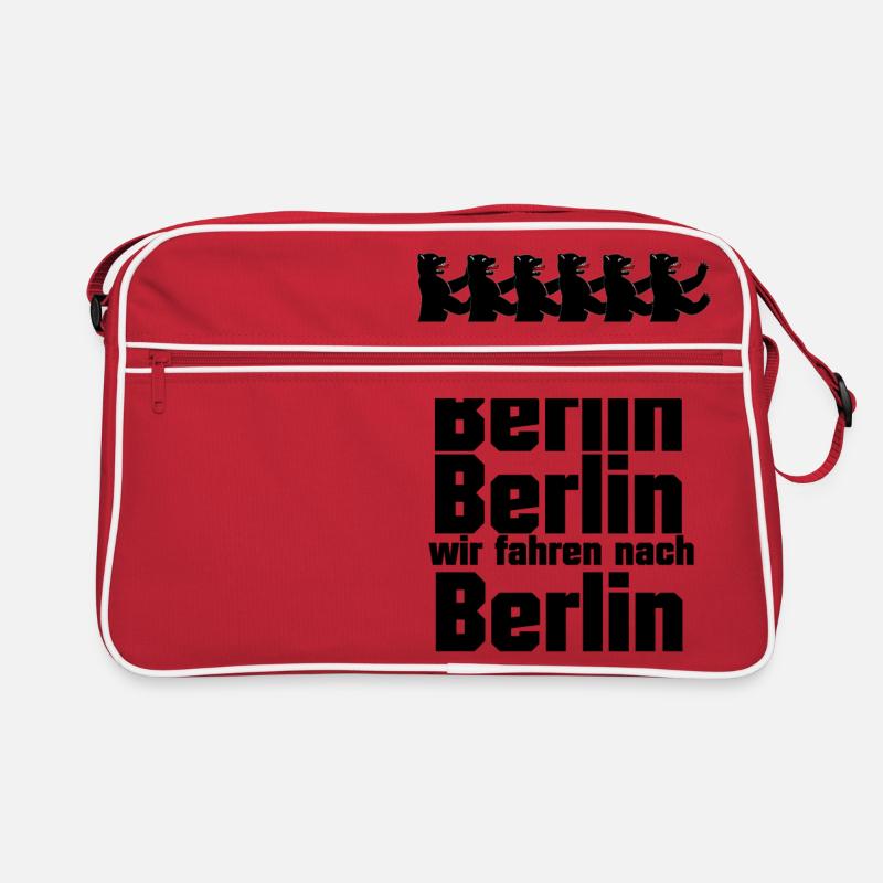 Berlin Berlin, nous allons à Berlin - Sac Retro - rouge/blanc