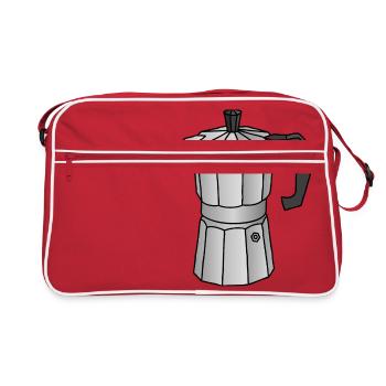 Cafetiere expresso - Sac Retro - rouge/blanc - Devant