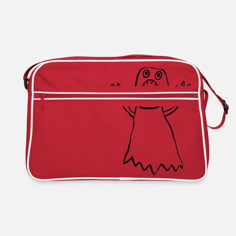 Gespenst - Retro Tasche - Rot/Weiß