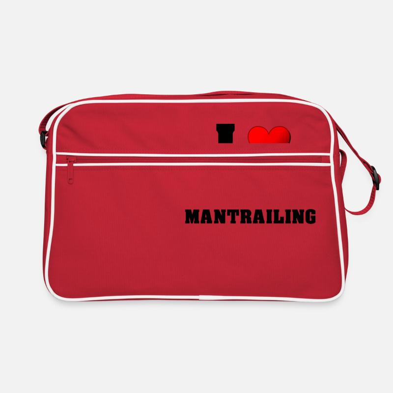 I love mantrailing - Retro Tasche - Rot/Weiß