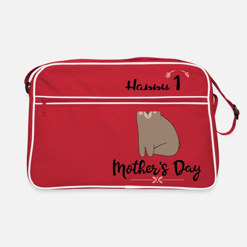 Muttertag - Retro Tasche - Rot/Weiß