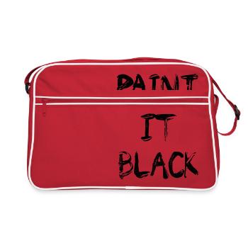 Mal es schwarz - Retro Tasche - Rot/Weiß - Vorne
