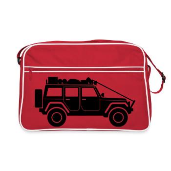 Jeep-Rubicon - Retro Tasche - Rot/Weiß - Vorne