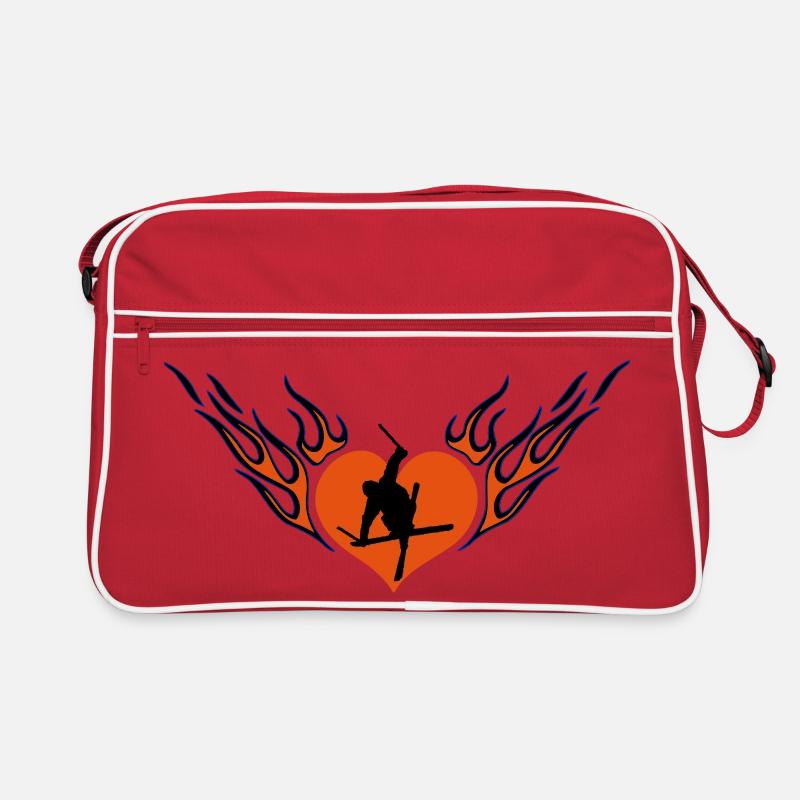 Ski freestyle love Retro Bag