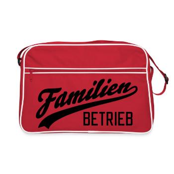 Familienbetrieb - Retro Tasche - Rot/Weiß - Vorne